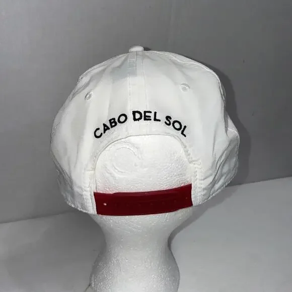Cabo del Sol Imperial Golf Hat Cap White Embroidered Logo Strap back - Picture 2 of 11